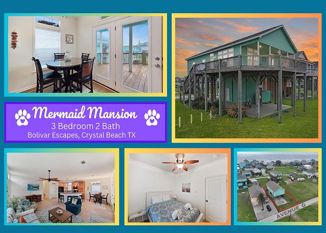 Mermaid Mansion-3 bedroom 2 bath, sleeps 8