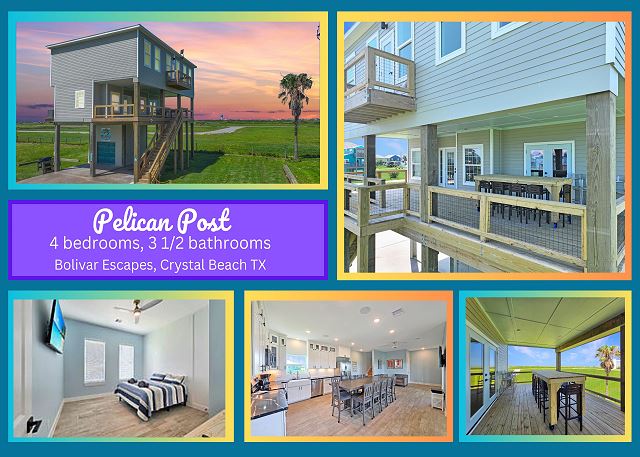 Pelican Post-Beach Views-4 bedrooms, 3 1/2 bathrooms, sleeps 14