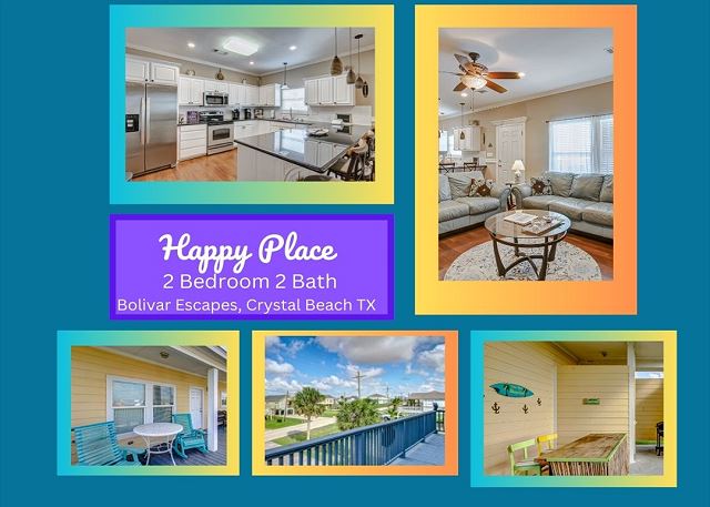 Happy Place- Beach side-2 bedroom, 2 bath, sleeps 8.