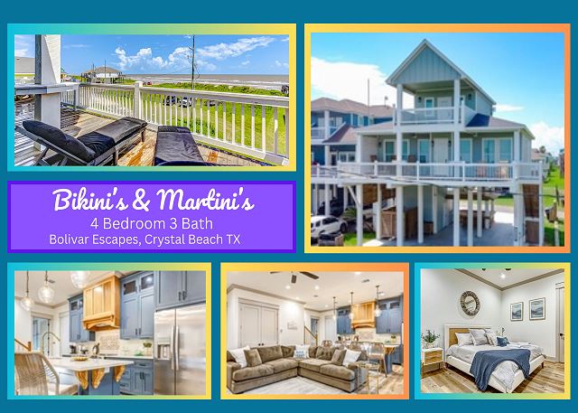 Bikinis & Martinis -Front Row Views- 4 bedroom, 3 bath home, that sleeps 12.