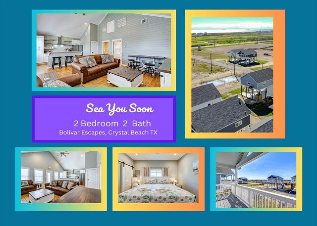 Sea You Soon- Pickle Ball Court-2 bedroom, 2 bath, sleeps 9.