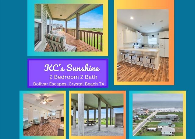 KC'S Sunshine- Beach Front Views-2 bedroom, 2 bath home that sleeps 9.