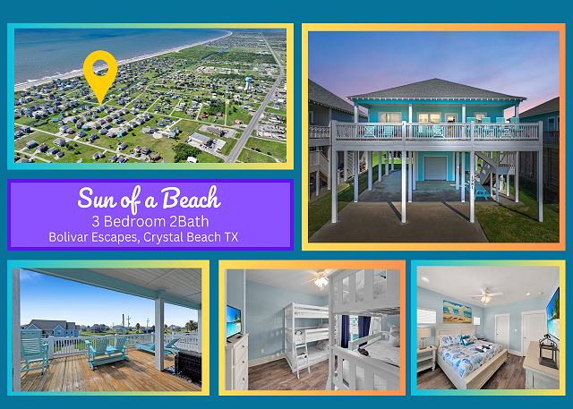 Sun of a Beach- 3 bedrooms, 2 bathrooms, sleeps 12, pet friendly