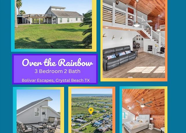Over the Rainbow-3 bedrooms, 2 1/2 bathrooms, sleeps 10, pet friendly