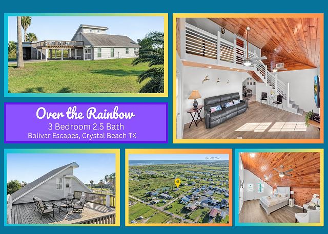 Over the Rainbow-3 bedrooms, 2 1/2 bathrooms, sleeps 10, pet friendly
