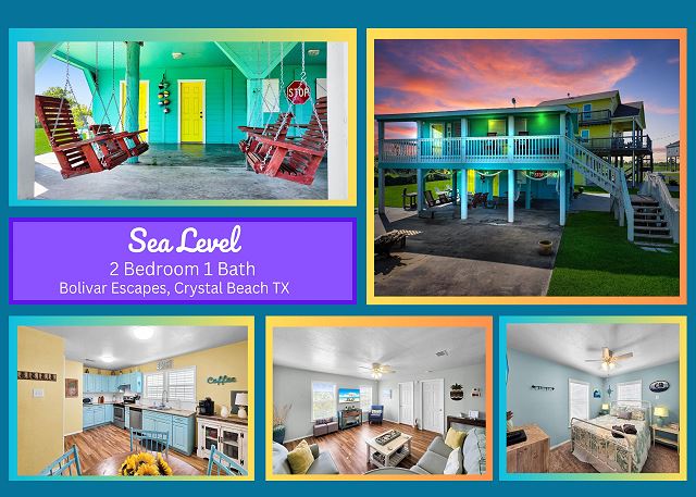 Sea Level 2 Bedroom 1.5 home sleeps 8 walk to the beach
