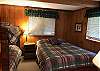 Lower Level Bed Room with a Queen Bed, Twin Bunks and TV