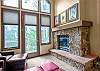 Cozy living with fireplace
