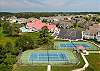 tennis courts and club house