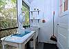 Screened in wash area 