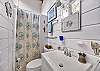 Bathroom off of screened porch