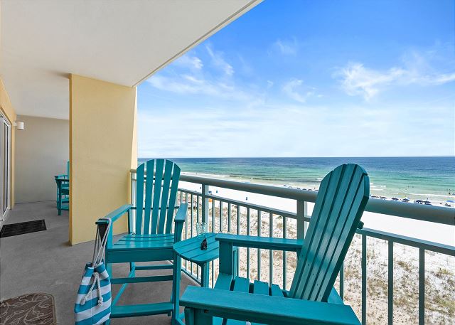 The balcony is cozy and private 
