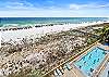 This condo offers sublime views of the Gulf and also the pool.