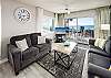 Comfortable seating & a flat screen TV to watch your favorite shows