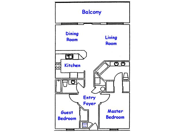 There is plenty of room in the unit for a comfortable stay. 