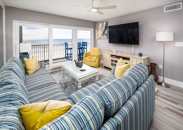 Gather the family in the beach front living room and make some memories that will last a
lifetime!