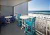 Cannot beat our beautiful Emerald Coast! Enjoy the beautiful view of the gulf while you enjoy a meal or drink at the bistro height table set on the balcony