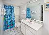 Spacious bathroom with shower/tub combo