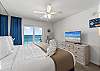 Flat screen TV and en suite bathroom to the side