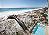 You can see the pool from the balcony