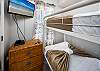 An extra room with bunks is a great escape even for the littlest vacationers!