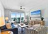 Cozy living room with those Gulf views!