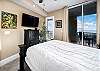 Access to balcony from bedroom, direct access to bathroom with walk-in shower as well.