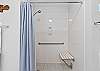 Spacious walk in shower