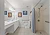 Walk in shower.