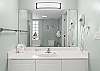 Nice vanity with lots of storage and a large mirror so you can boast in your perfect tan.