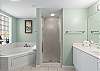 Whirlpool tub and a walk-in shower! The best of both worlds.