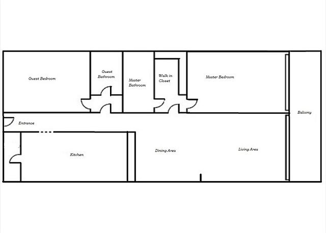 Floor plan for Surf Dweller 208.