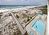 View of the pool from the balcony