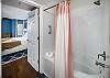Enjoy a nice warm bath after a long day on the beach, or enjoy a quick shower to rinse off the sand and salt.