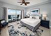 Beautiful decor in the master bedroom and the views of the emerald coast!