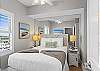 Featuring a queen size bed.