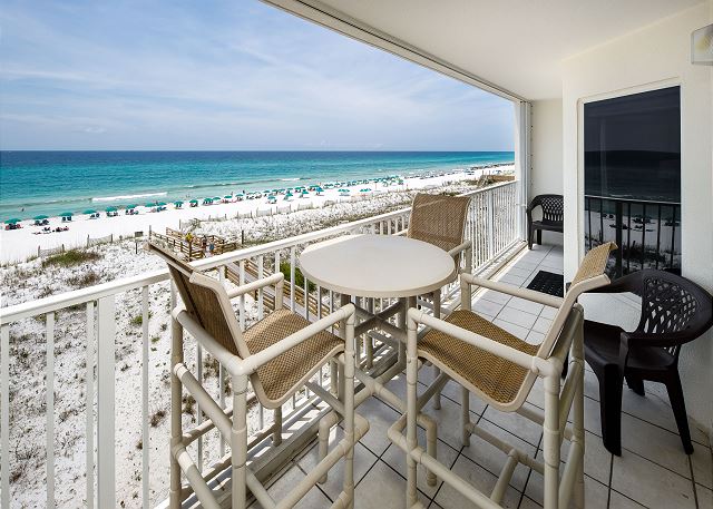 Stunning views from this 4th floor BEACH FRONT balcony are awating you!