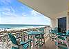 Comfortable patio furniture and AMAZING views from the 4th level balcony