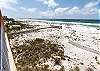 No obstructions just sugar white sand and the Gulf of Mexico