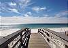 Just a few steps across the wooden boardwalk takes you directly to the gorgeous Gulf of Mexico