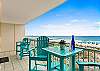 Spacious with plenty seating for everyone. No obstructions, no roads to cross - you are right on the beach!