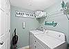 This full sized washer & dryer makes doing laundry a breeze!  