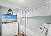 The kids love this cute bunk room, with their own television and privacy. Bed time and nap time will be more fun!