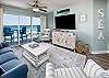 Beach front living room with outstanding views as well! This 3rd floor unit will not disappoint!