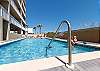 The Summerlin has a nice beach front pool (heated in the winter). Great view of the pool from this condo, yet you are high enough where the noise will not bother you.