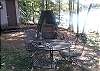 Fire pit and lawn furniture.