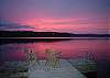 Sunset view of Long Pond, Belgrade Lakes Maine