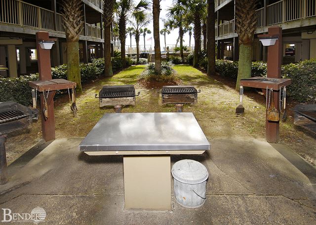 Tropical grilling area.