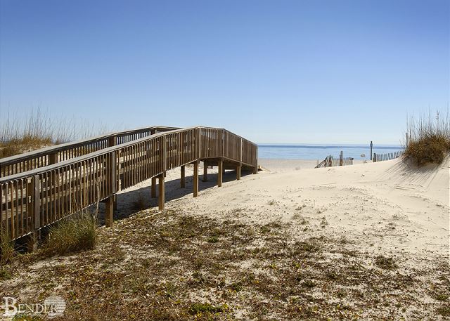 Walkway to the Beach from the Complex.