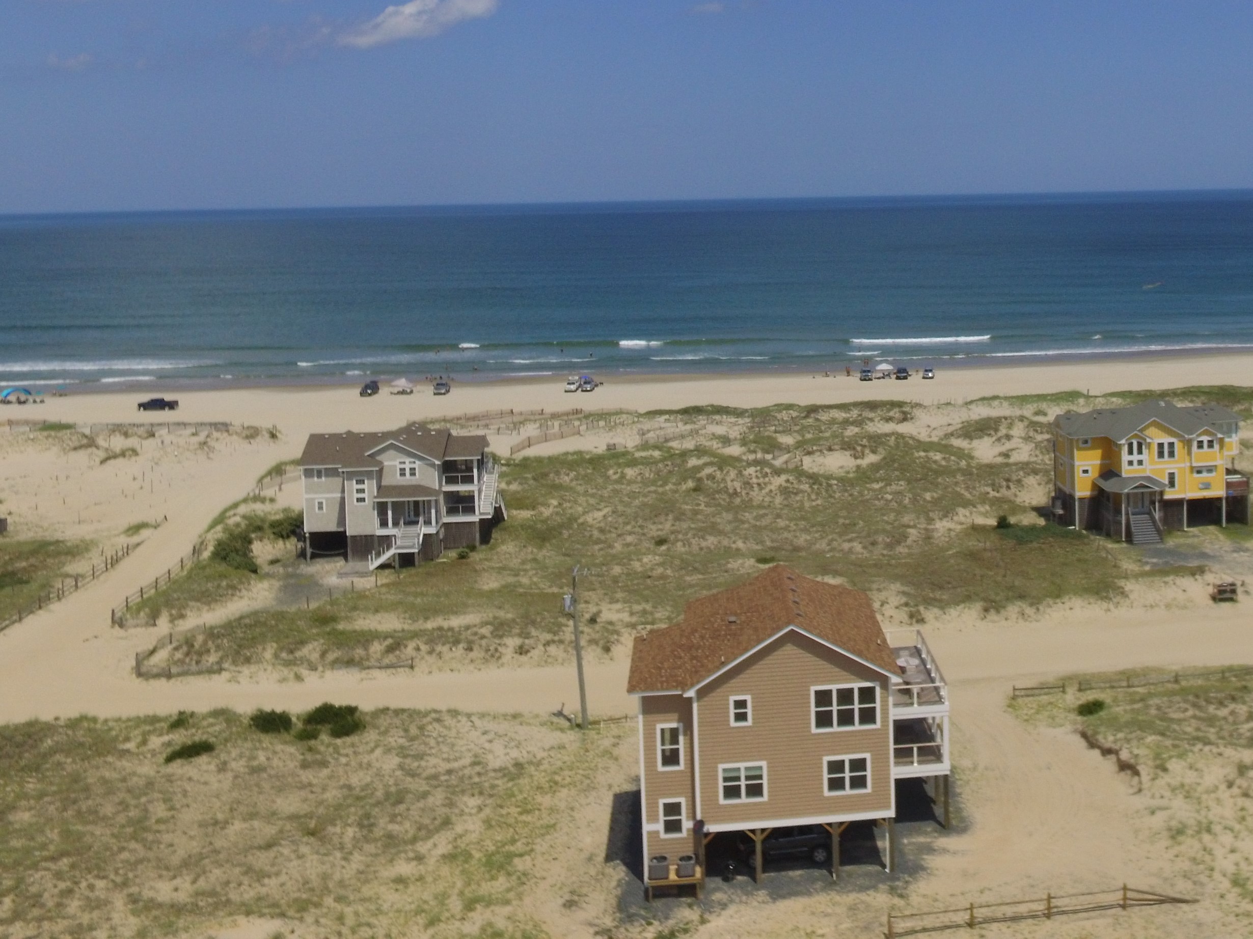 Semi oceanfront with unobstructed views at Harper House vacation rental, Carova Beach 4x4 Northern Outer Banks NC